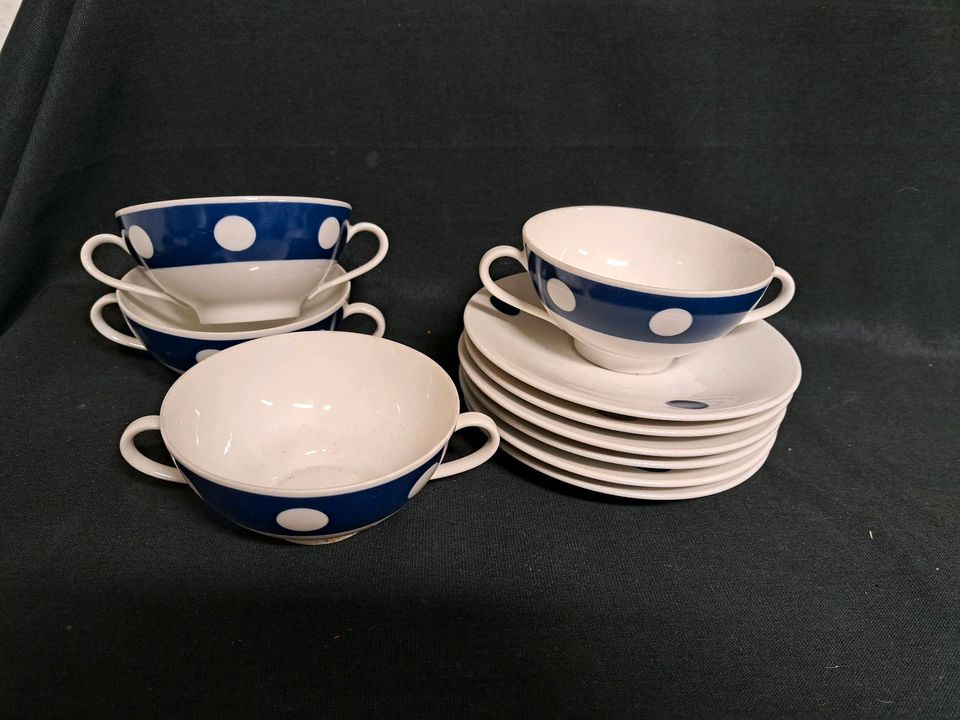 Seltmann Weiden, Retro blau , Suppentassen