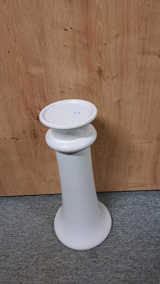 Blumensäule, weiß , 43 cm hoch 11 cm Durchmesser