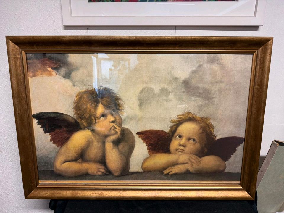 Großes Bild mit Engel 96x66 cm