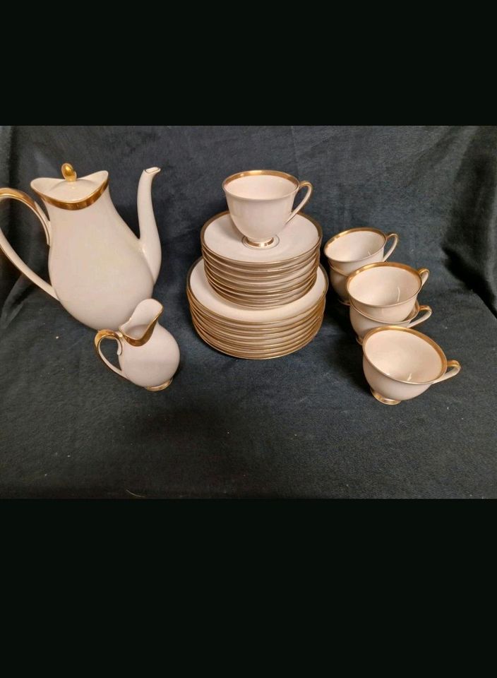 Johann Seltmann Kaffeetassen Goldrand