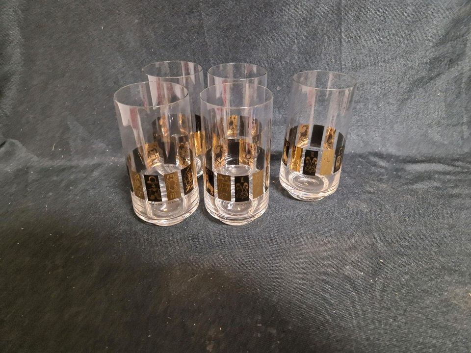 Wassergläser, Sprudelgläser, Gold