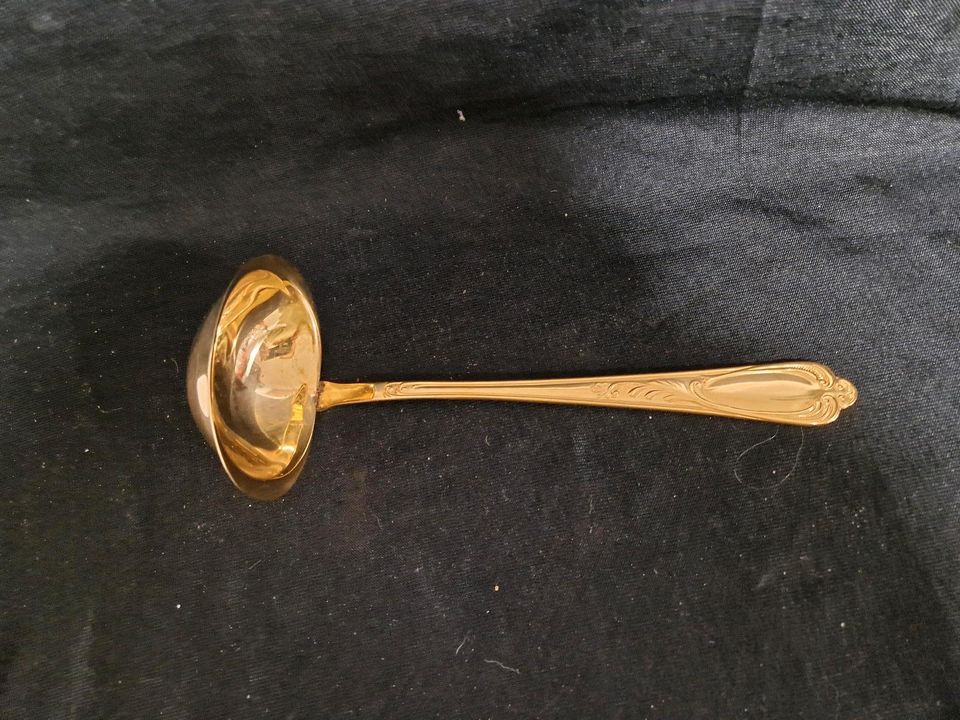 Karat 23/24 Gold, Vergoldet, Suppenkelle