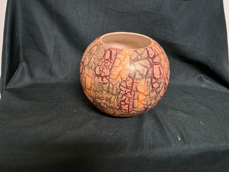 W. Germany, Vase, rund, Rot, Lila,
