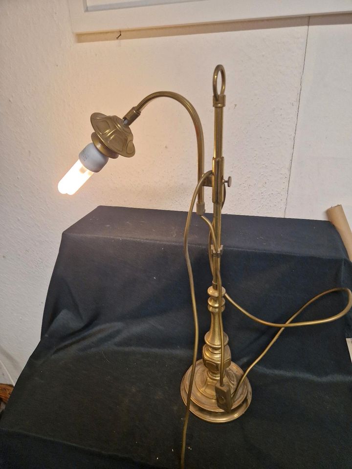 Omi Messinglampe verstellbar