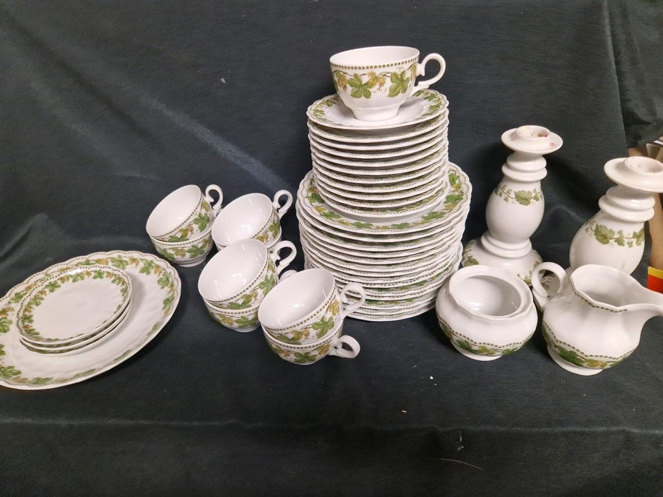 Eschenbach Efeu, Teetassen, Gebäckschale