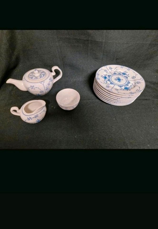 August Warnecke, friesisch Blau Kuchenteller