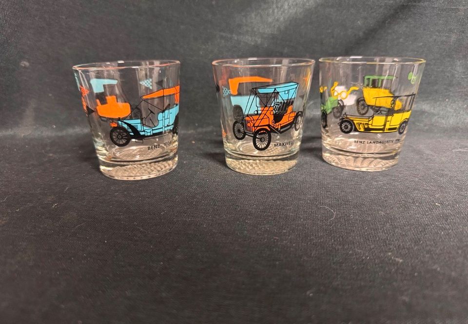 3x Gläser Wassergläser Sprudelgläser Oldtimer