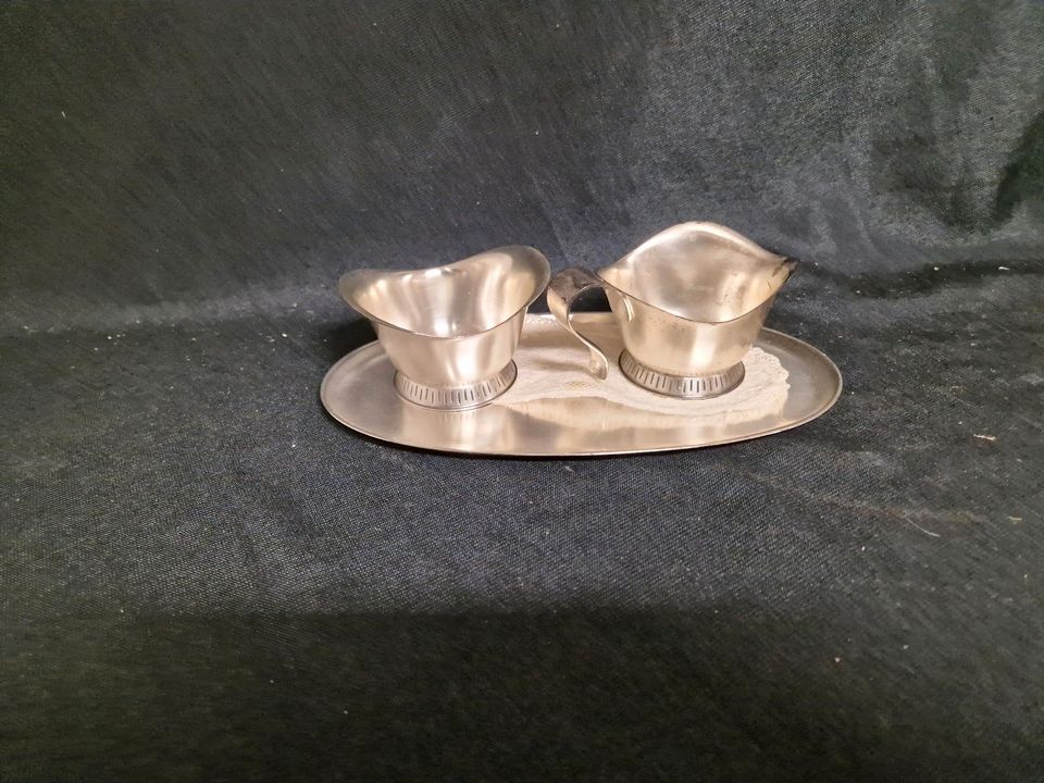 Wmf Versilber, Zuckerdose, Milchkännchen, Servierplatte