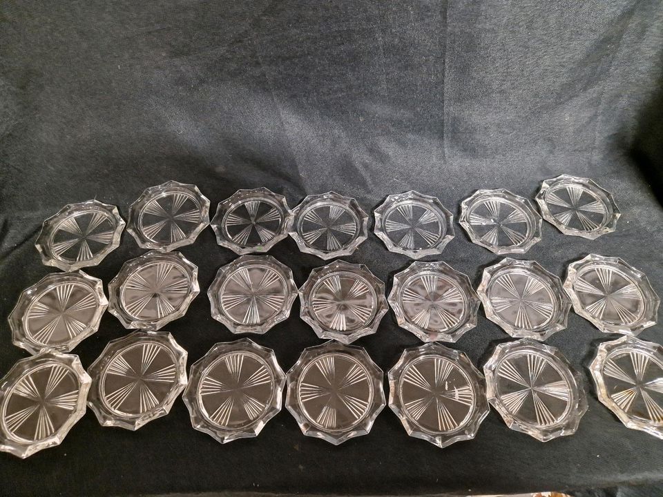 Glas Untersetzer, Bleikristall ,