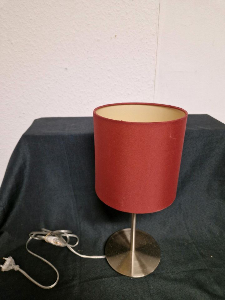 Lampe, Weinrot, Nachttischlampe, Beistelllampe
