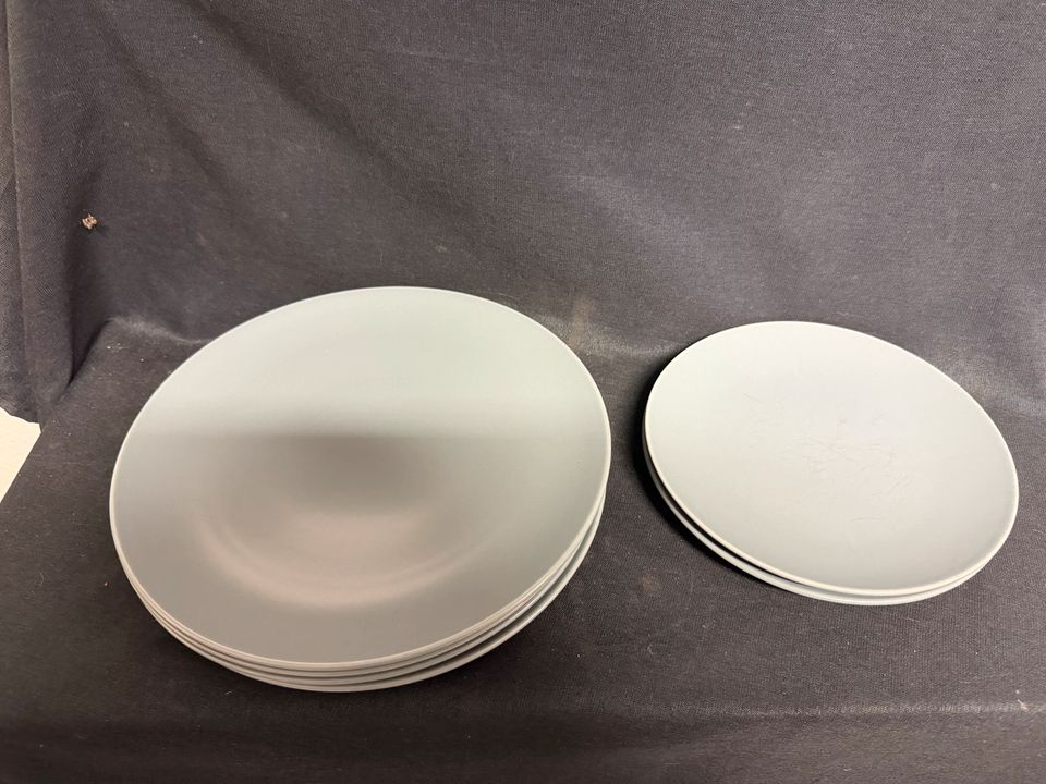 4x Ikea Essteller 2x Ikea Kuchenteller grau 18691