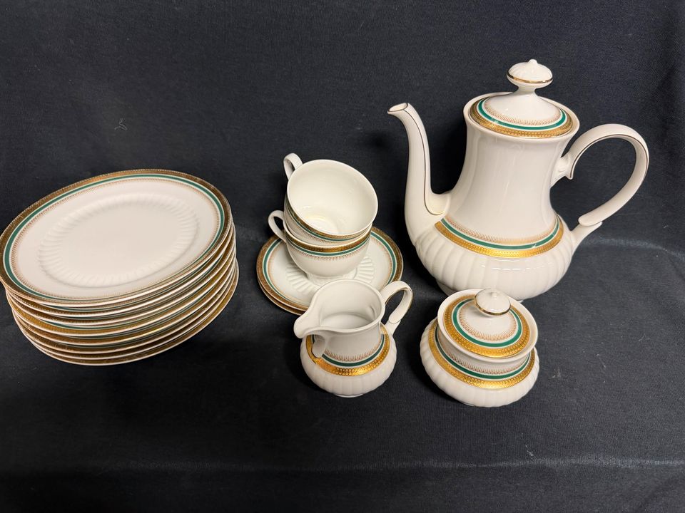 Kaffeeservice Mitterteich Grün Gold