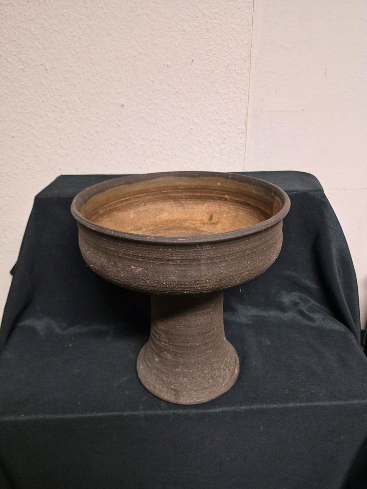 Keramik Schale, Säule , braun