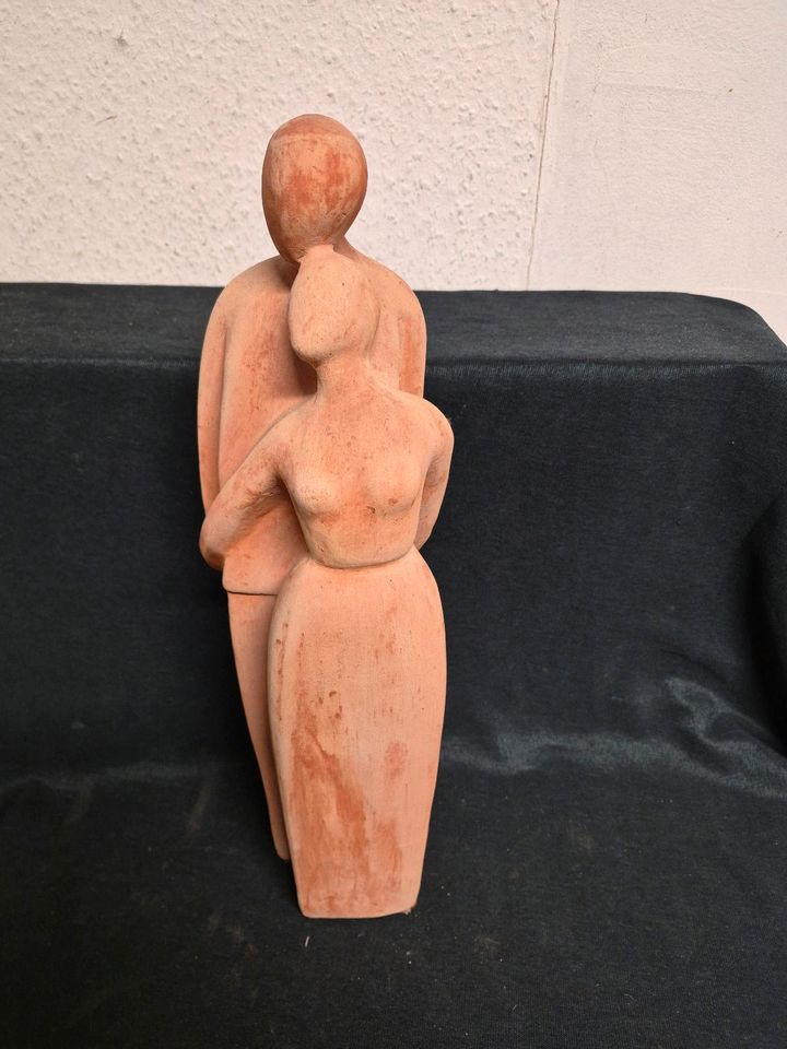 Terrakotta Figur, Deko Mann, Frau