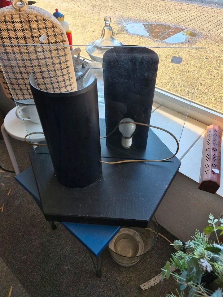 Deko Lampe ,Schwarz Glascheibe