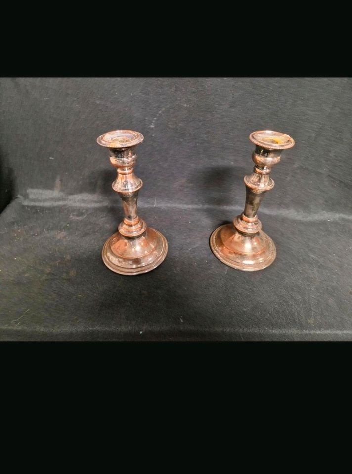 2 Kerzenständer Silber Plated England19,2 cm hoch