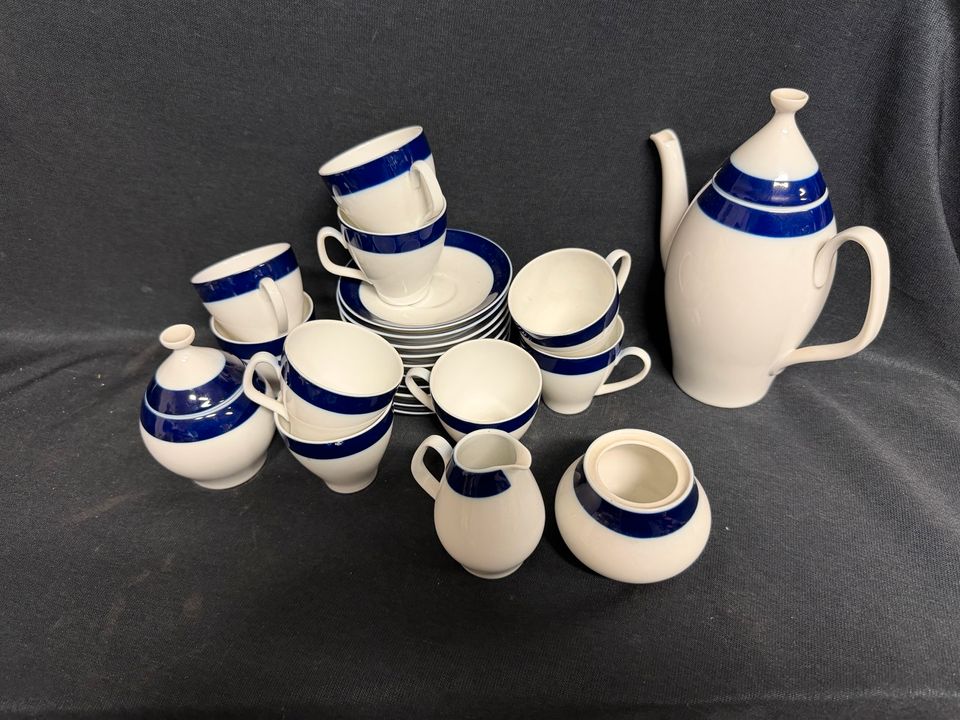Friesland Melitta Jacob Mokka Geschirr blau