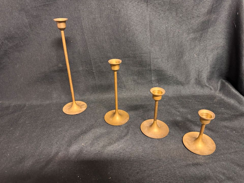 4x Messing Kerzenständer