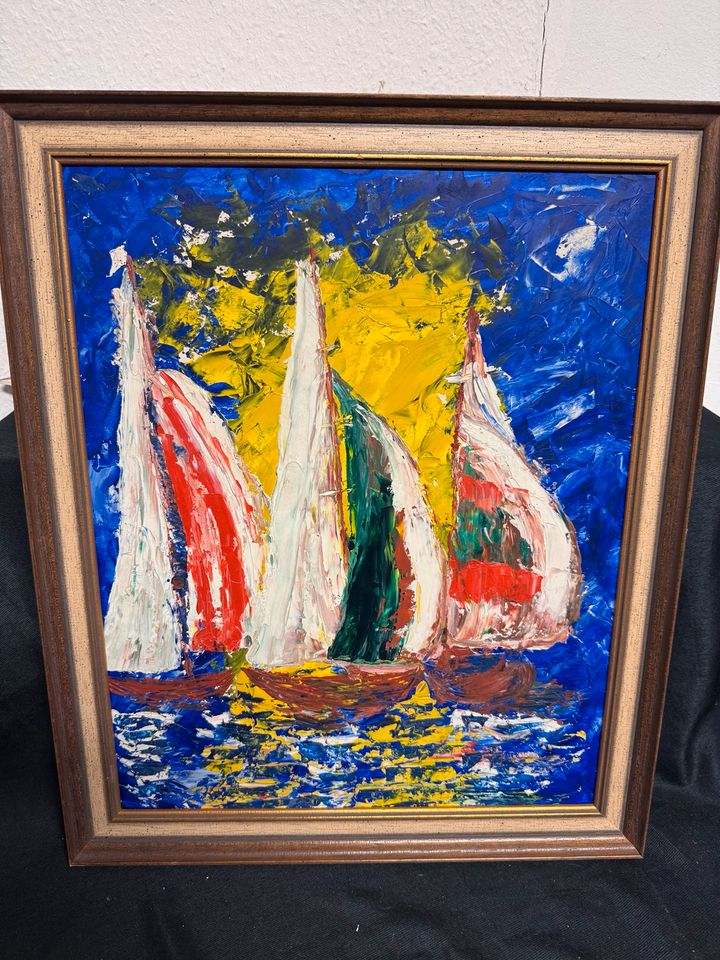 Ölgemälde Schiffe Segelschiff 44,3x53,5 cm