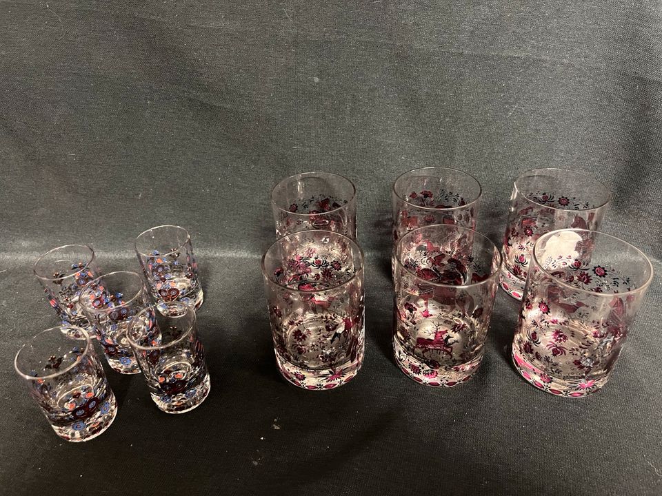 11x Gläser Bunt Hirsch