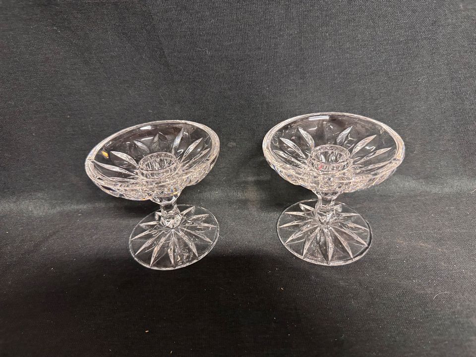 2x Kerzenständer aus Glas