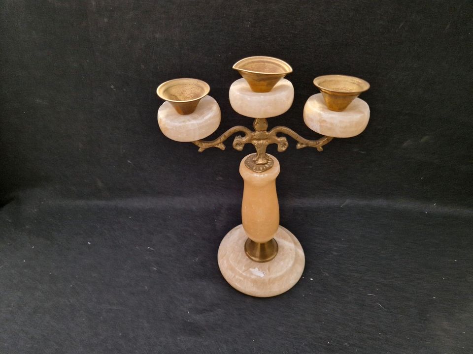 Kerzenständer Messing Mamor