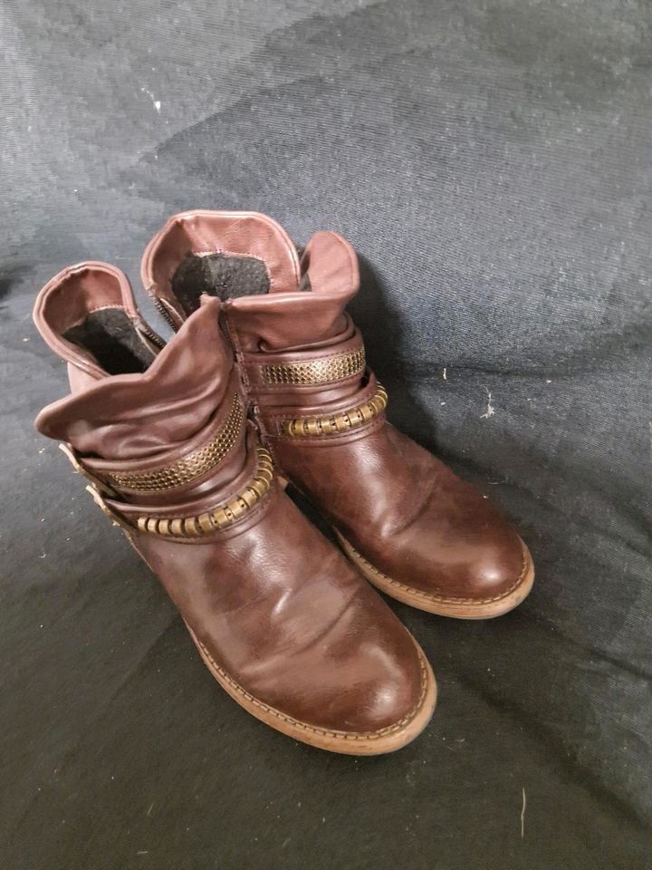 Rieker Damenschuhe, Halbstiefel , Weinrot, Gr 37
